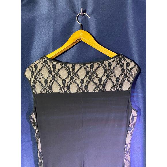 Chaps Ralph Lauren XL  Women’s Sleeveless Party Dress With Side Lace Strip - Picture 5 of 6